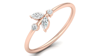Forever Blossom Floral Diamond Ring in 9K | 14K | 18K BIS Hallmarked Yellow, Rose & White Gold with Certified Lab Grown Diamonds, Nature’s Elegance Floral Inspired Jewellery by Avarta