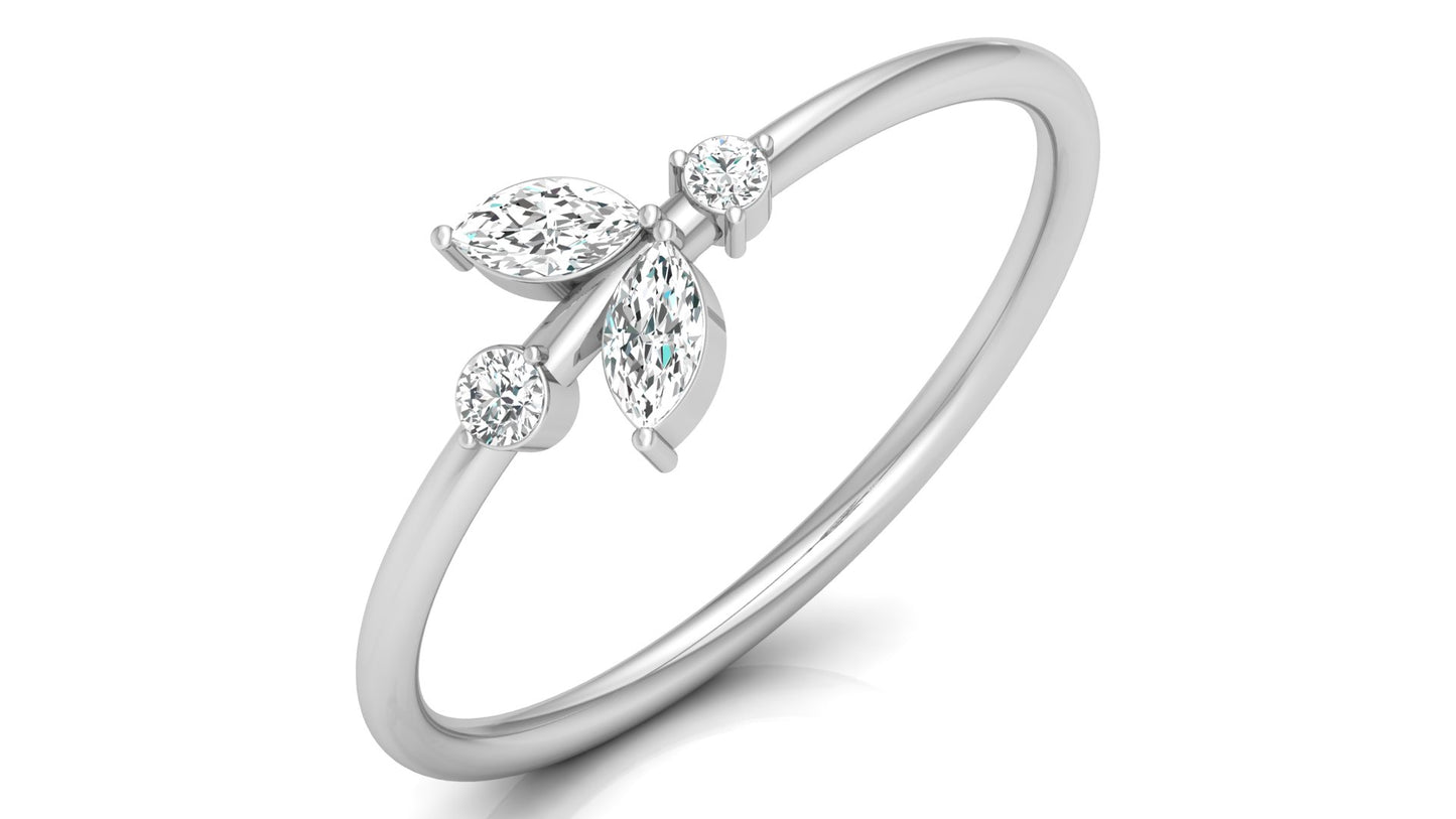 Forever Blossom Floral Diamond Ring in 9K | 14K | 18K BIS Hallmarked Yellow, Rose & White Gold with Certified Lab Grown Diamonds, Nature’s Elegance Floral Inspired Jewellery by Avarta
