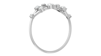 Dual Arc Diamond Ring in 9K | 14K | 18K BIS Hallmarked Yellow, Rose & White Gold with Certified Lab Grown Diamonds, Symphony of Brilliance Jewellery by Avarta