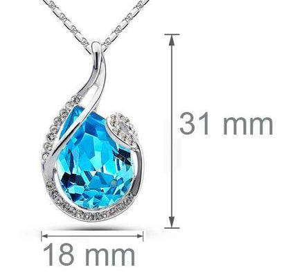 Avarta Royal Blue Swarovski Gemstone Pendant – Elegant 925 Sterling Silver Jewelry Gift for Loved Ones