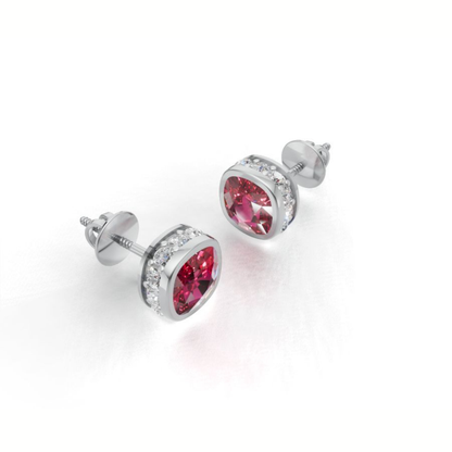 Too Red, Too Pretty, Too Dangerous | Natural Ruby & White Gold Earrings in 9K/14K/18K by Avarta Jewellery