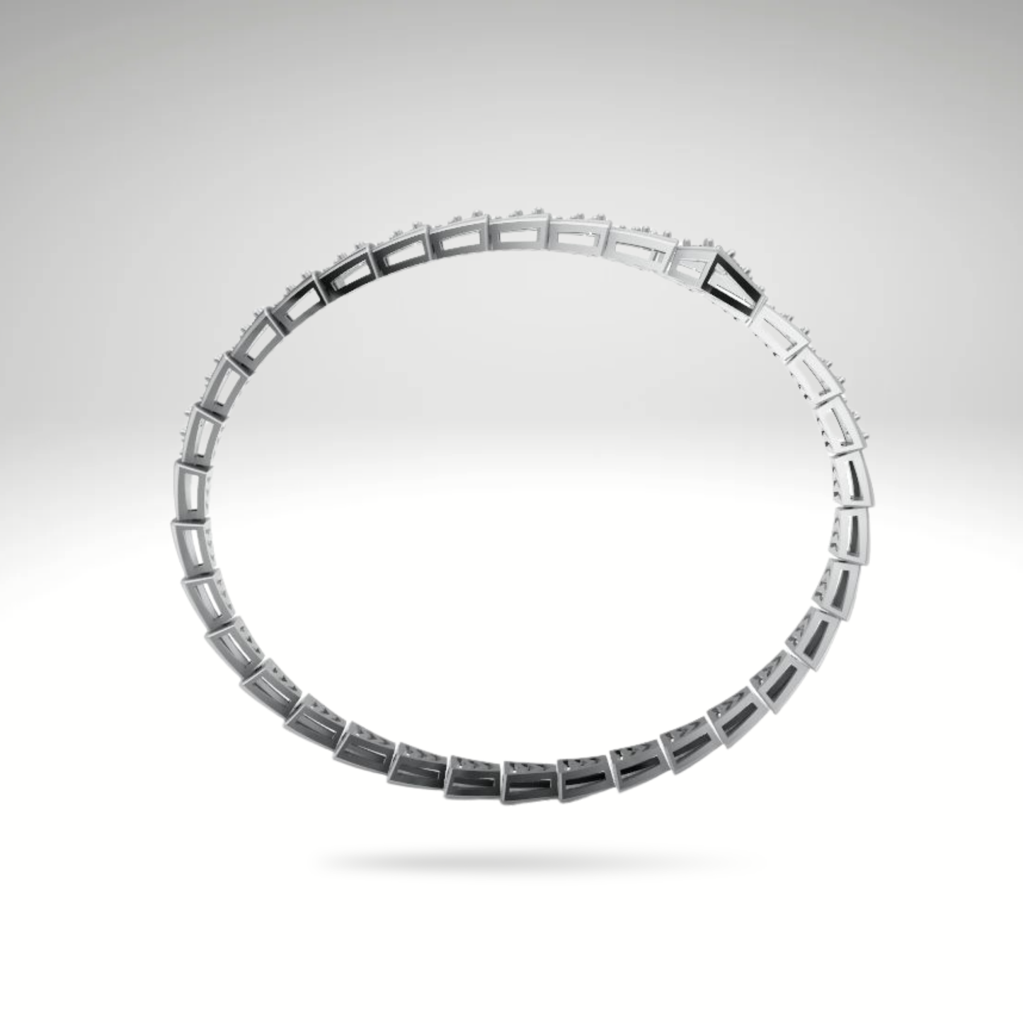 Serpenti Lab Grown & Moissanite Diamond Bracelet Sterling Silver Flexible Snake Bangle Luxury Diamond Bracelet Fine Jewelry Gift for Her