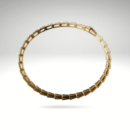Serpenti Lab Grown Diamond Bracelet 14K 18K Solid Gold Flexible Snake Bracelet Luxury Diamond Bangle Fine Jewelry Gift for Her