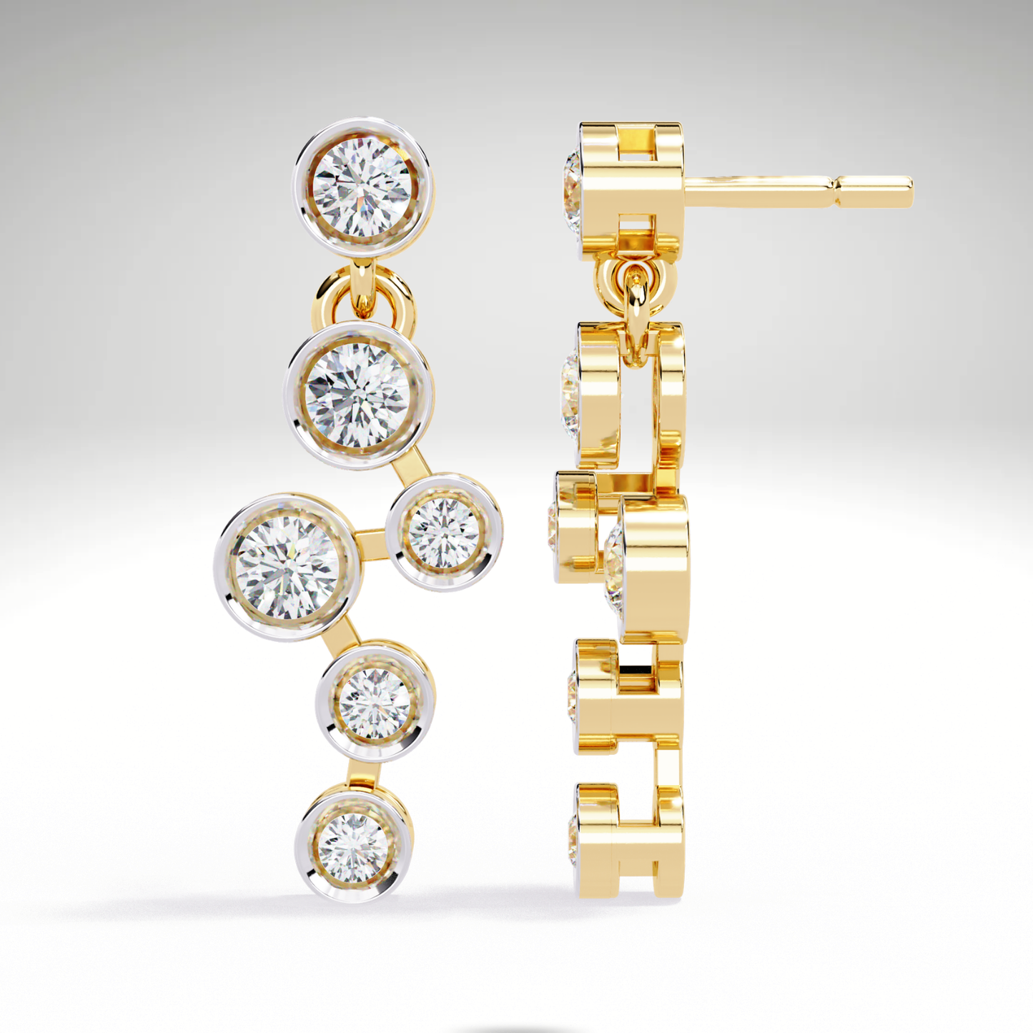 Celestial Cascade Lab Grown Diamond Earrings | Luxury Statement Jewelry by Avarta
