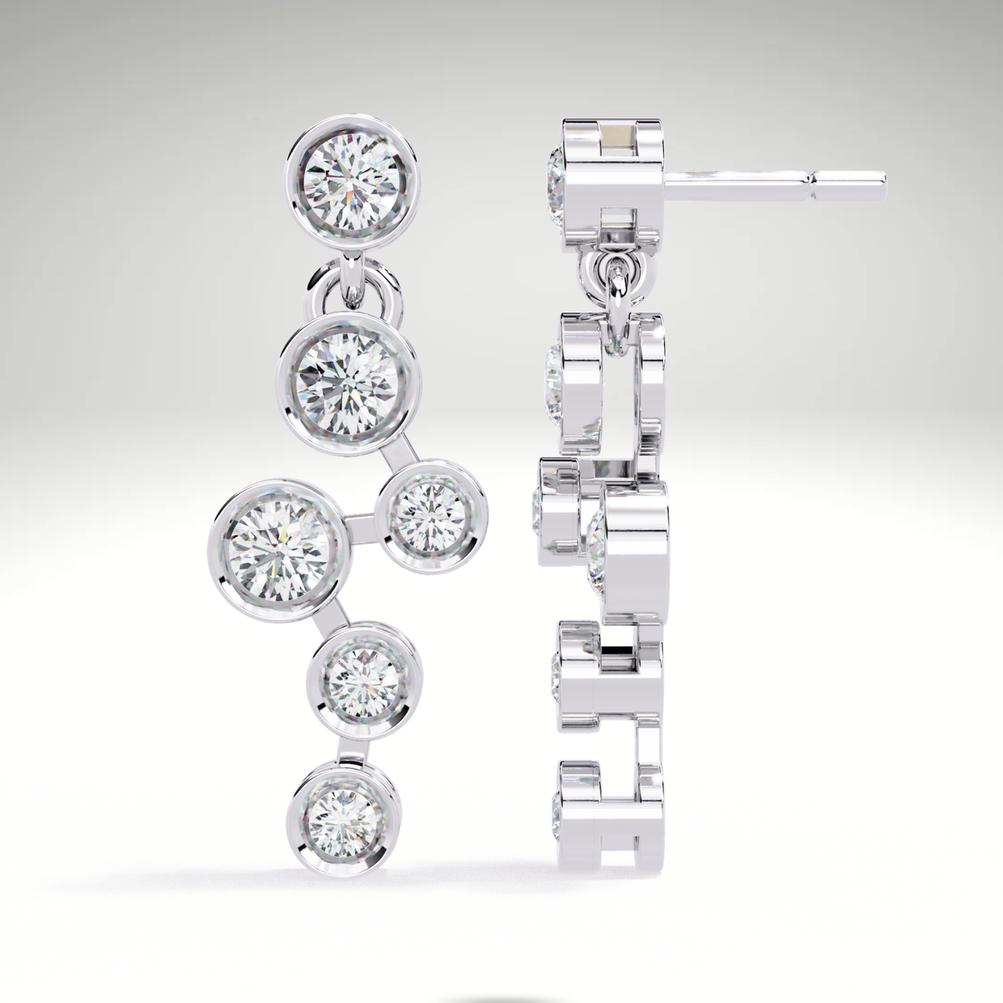 Celestial Cascade Lab Grown Diamond Earrings | Luxury Statement Jewelry by Avarta