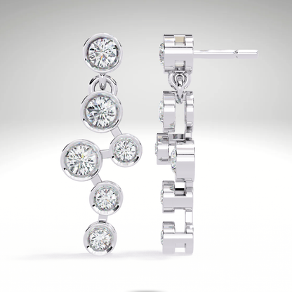 Celestial Cascade Lab Grown Diamond Earrings | Luxury Statement Jewelry by Avarta
