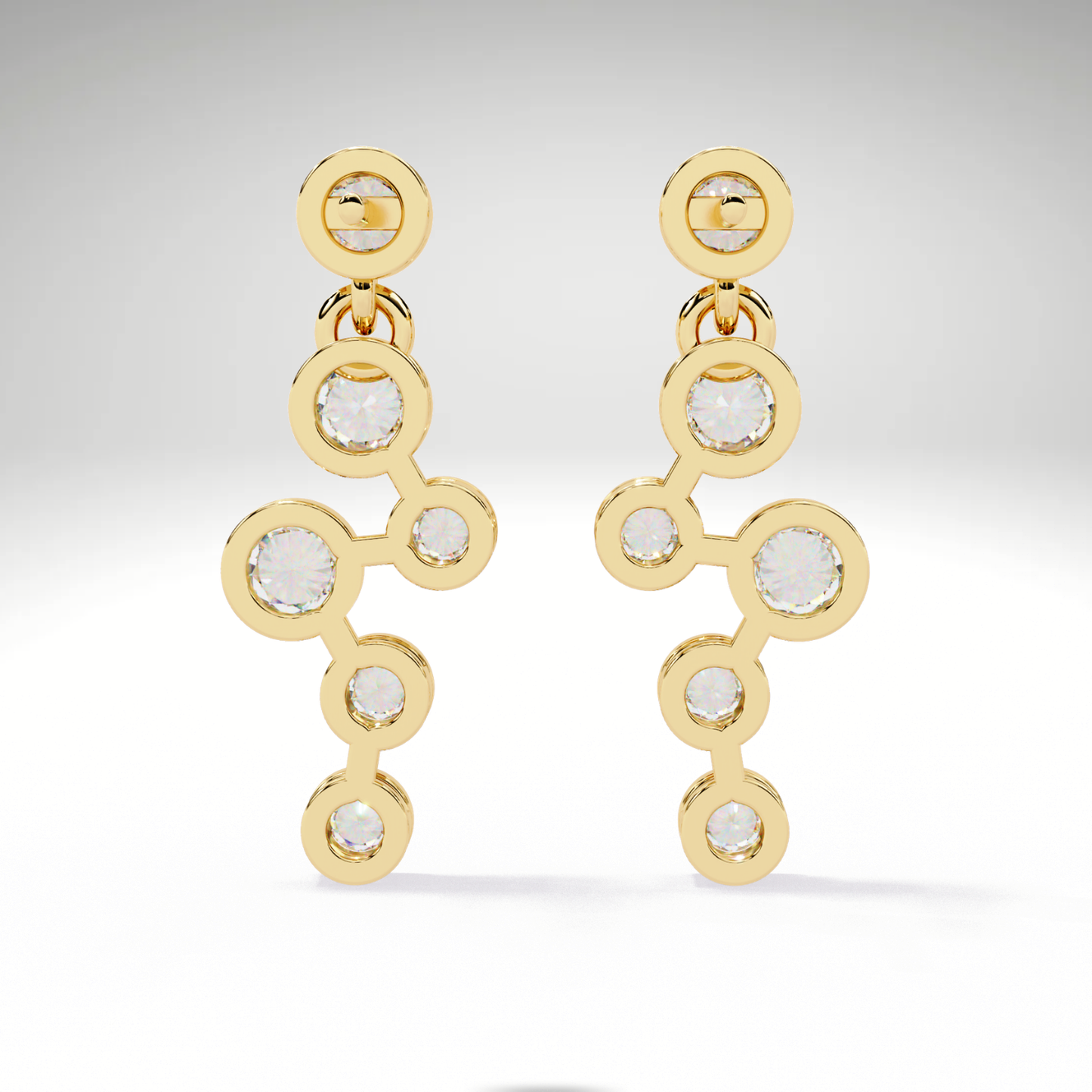 Celestial Cascade Lab Grown Diamond Earrings | Luxury Statement Jewelry by Avarta
