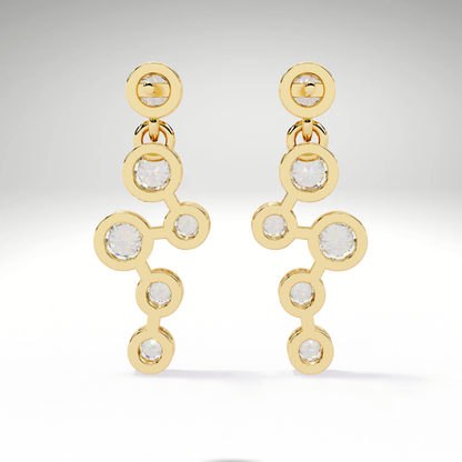 Celestial Cascade Lab Grown Diamond Earrings | Luxury Statement Jewelry by Avarta