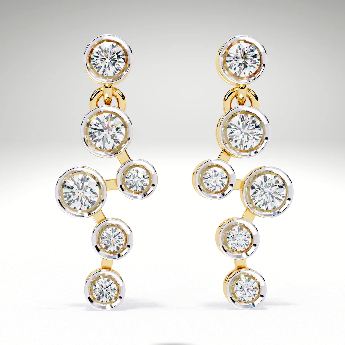 Celestial Cascade Lab Grown Diamond Earrings | Luxury Statement Jewelry by Avarta