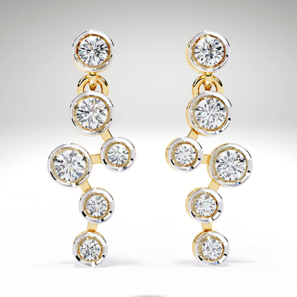 Celestial Cascade Lab Grown Diamond Earrings | Luxury Statement Jewelry by Avarta
