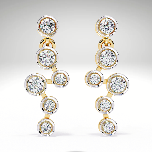 Celestial Cascade Lab Grown Diamond Earrings | Luxury Statement Jewelry by Avarta