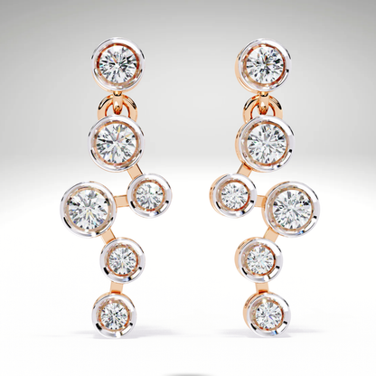 Celestial Cascade Lab Grown Diamond Earrings | Luxury Statement Jewelry by Avarta