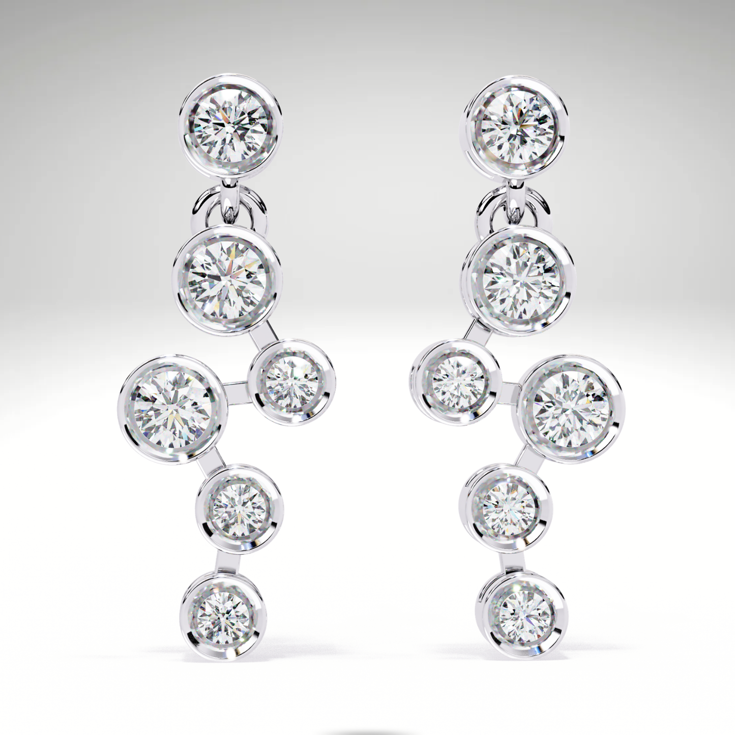 Celestial Cascade Lab Grown Diamond Earrings | Luxury Statement Jewelry by Avarta