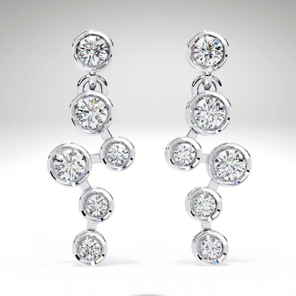 Celestial Cascade Lab Grown Diamond Earrings | Luxury Statement Jewelry by Avarta