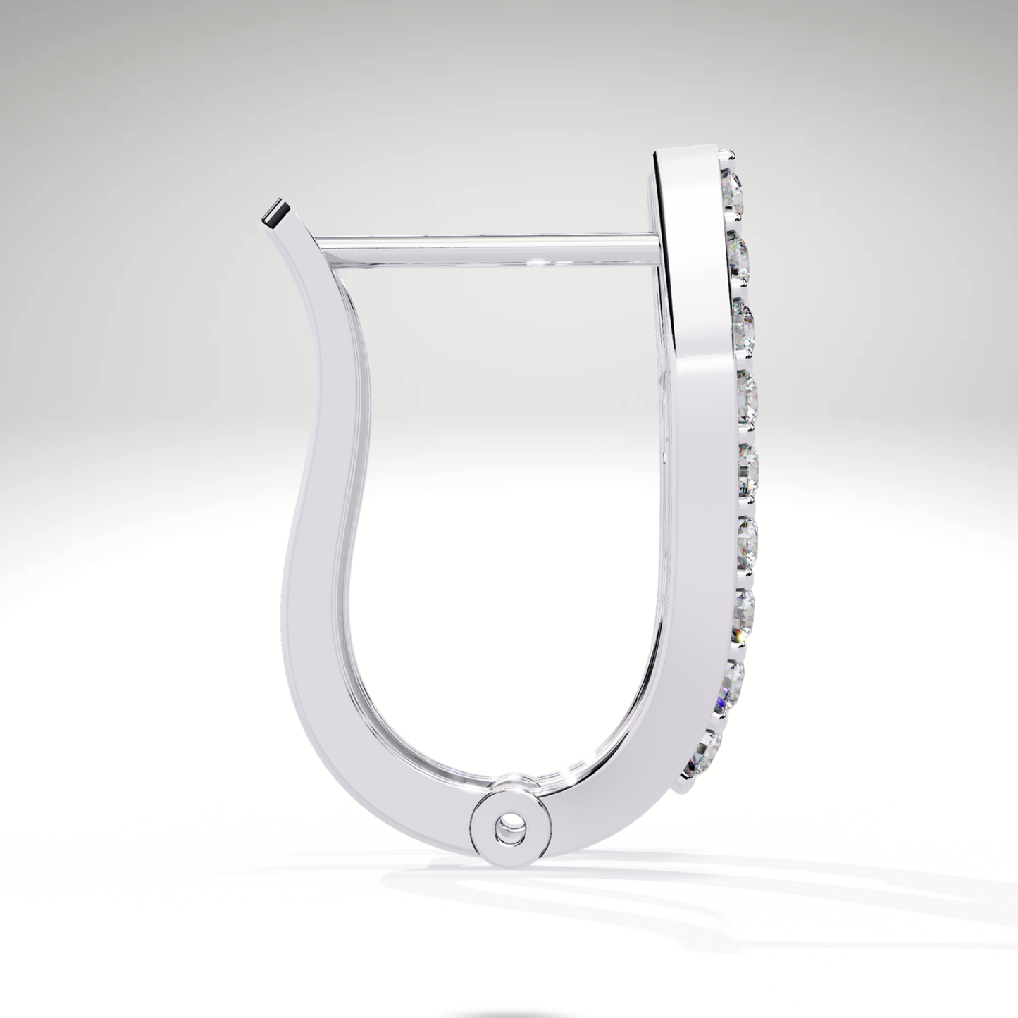 Two Tone Diamond Orbit Hoop Earrings | Luxe Earrings in 9K-14K-18K Gold