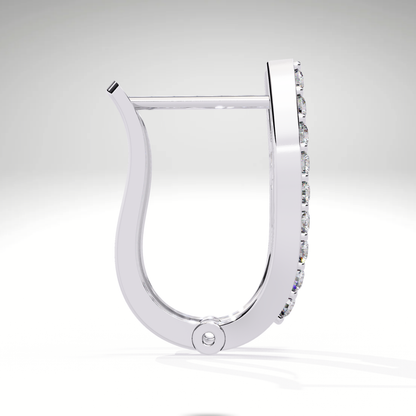 Two Tone Diamond Orbit Hoop Earrings | Luxe Earrings in 9K-14K-18K Gold