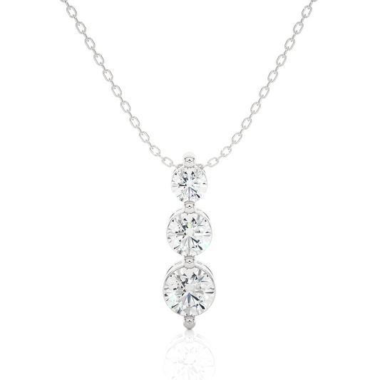 Avarta Jewellery 18k White Gold Triple Solitaire Pendant