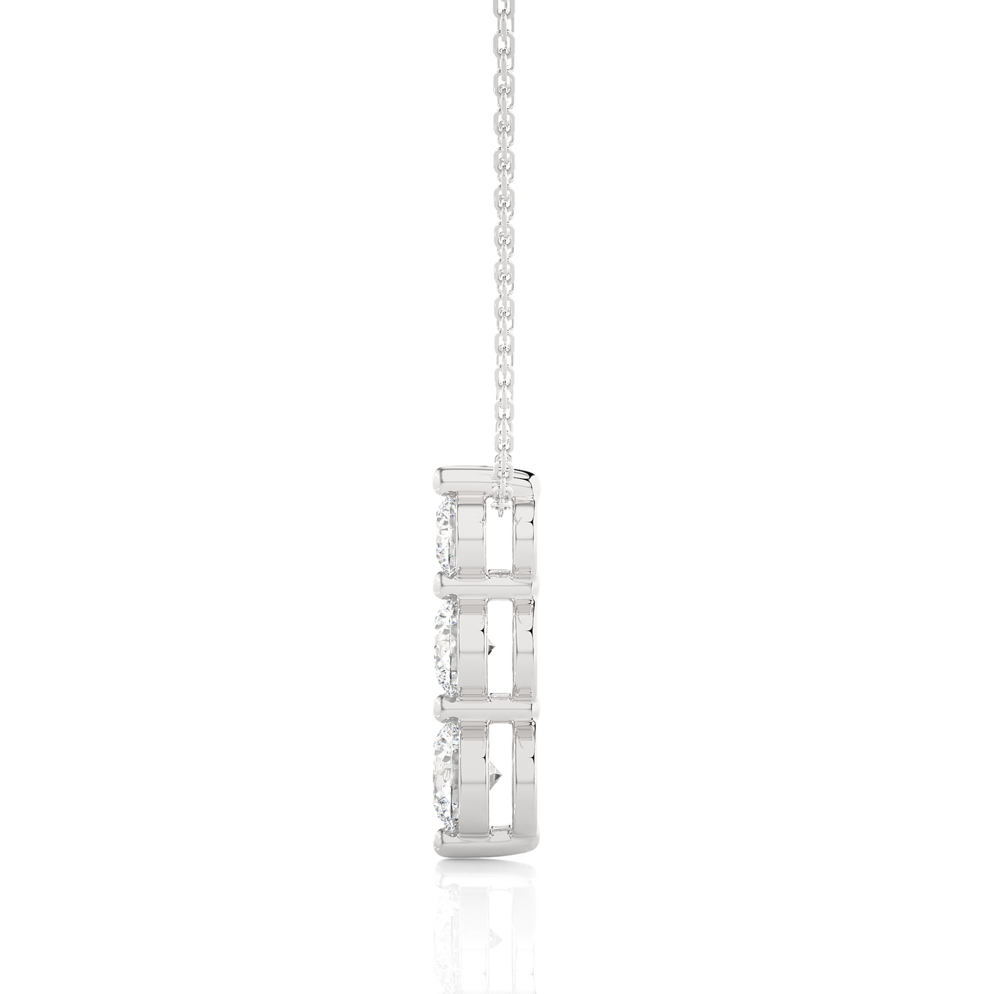 Avarta Jewellery 18k White Gold Triple Solitaire Pendant