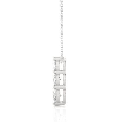 Avarta Jewellery 18k White Gold Triple Solitaire Pendant
