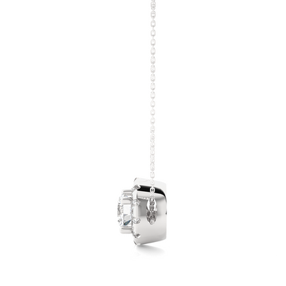 Avarta Jewellery 18k White Gold 50 Cents Halo Pendant