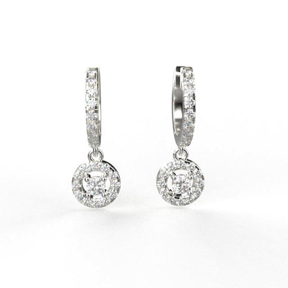 Avarta 14k White Gold Moissanite Dangler