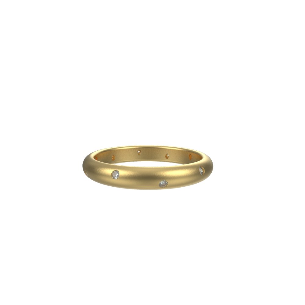 Avarta Jewellery 18k Yellow Gold Unisex Challa Ring Bands With Certified Natural Diamonds