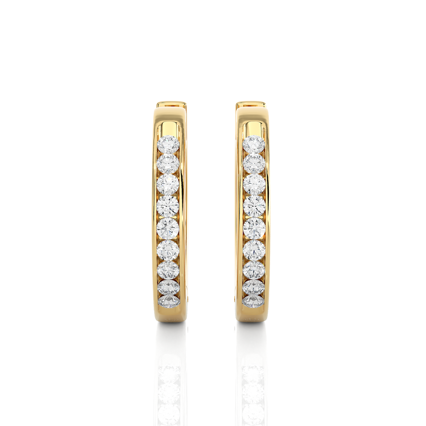 Avarta Jewellery 18K Gold Diamond Bali Earrings