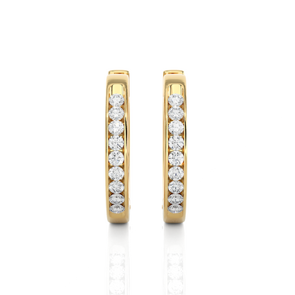Avarta Jewellery 18K Gold Diamond Bali Earrings