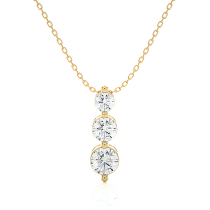 Avarta Jewellery 18k Yellow Gold Triple Solitaire Pendant
