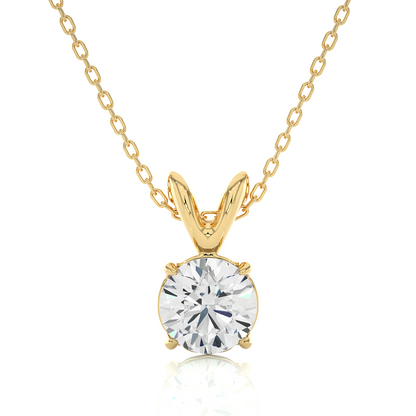 Avarta Jewellery 18k Gold 50 Cents Solitaire Pendant