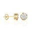 Avarta Jewellery 18k Gold 50 Cents Each Moissanite Solitaire Stud Earring