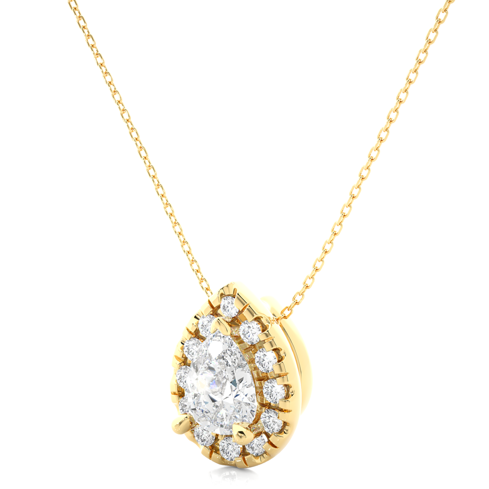 Avarta Jewellery 18k Gold Pear Solitaire Pendant
