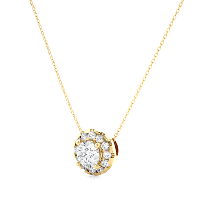 Avarta Jewellery 18k Gold 25 Cents Halo Pendant