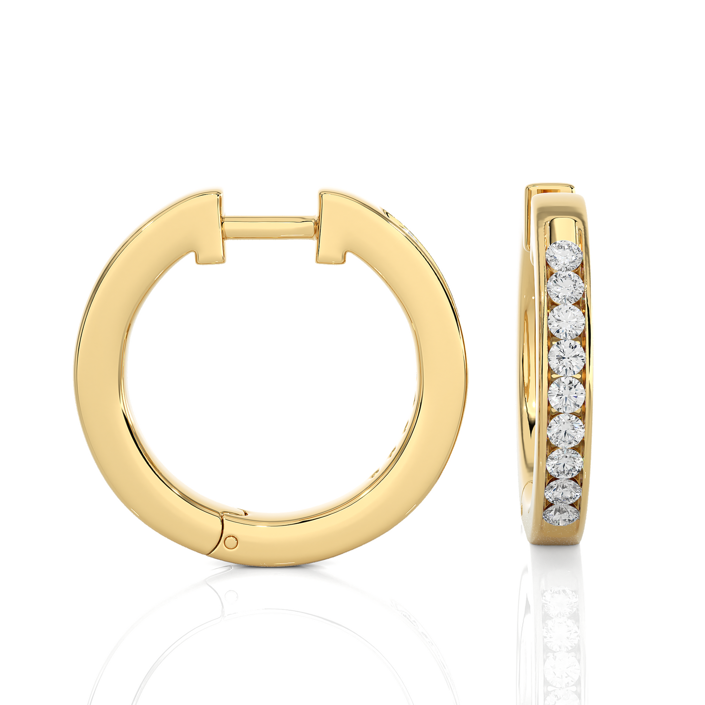 Avarta Jewellery 18K Gold Diamond Bali Earrings