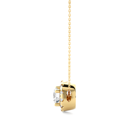 Avarta Jewellery 18k Gold 25 Cents Halo Pendant