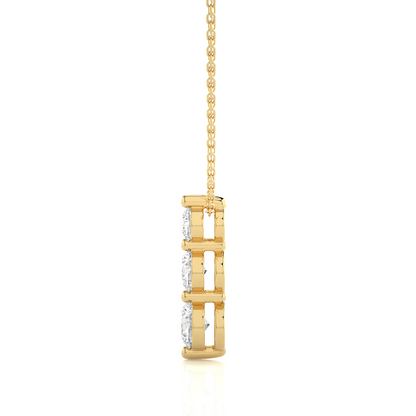 Avarta Jewellery 18k Yellow Gold Triple Solitaire Pendant