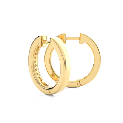 Avarta Jewellery 18K Gold Diamond Bali Earrings