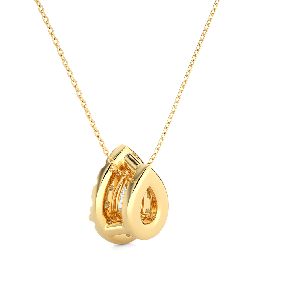 Avarta Jewellery 18k Gold Pear Solitaire Pendant
