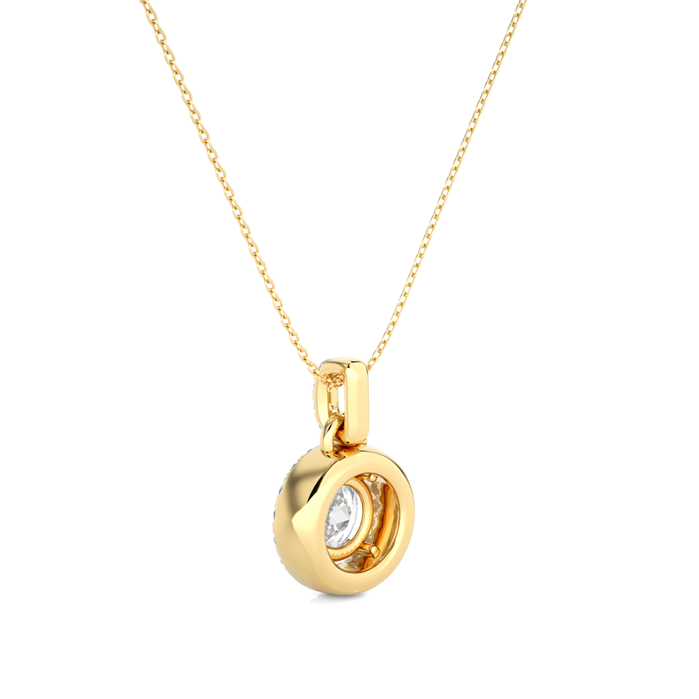 Avarta Jewellery 18k Gold Solitaire Halo Pendant