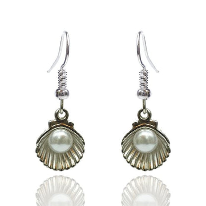 Avarta Exhilarating Combo of Elephant Earring & Shell Shape Hoop Earing