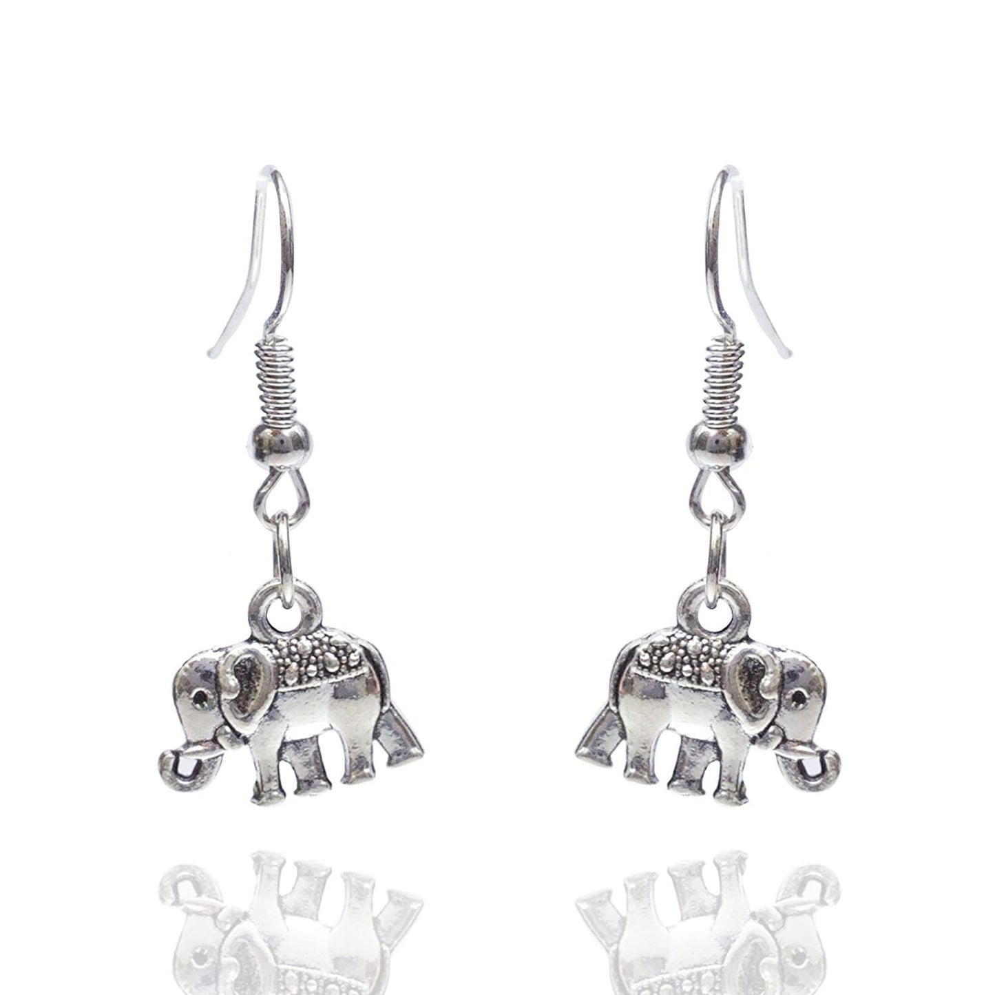 Avarta Exhilarating Combo of Elephant Earring & Shell Shape Hoop Earing
