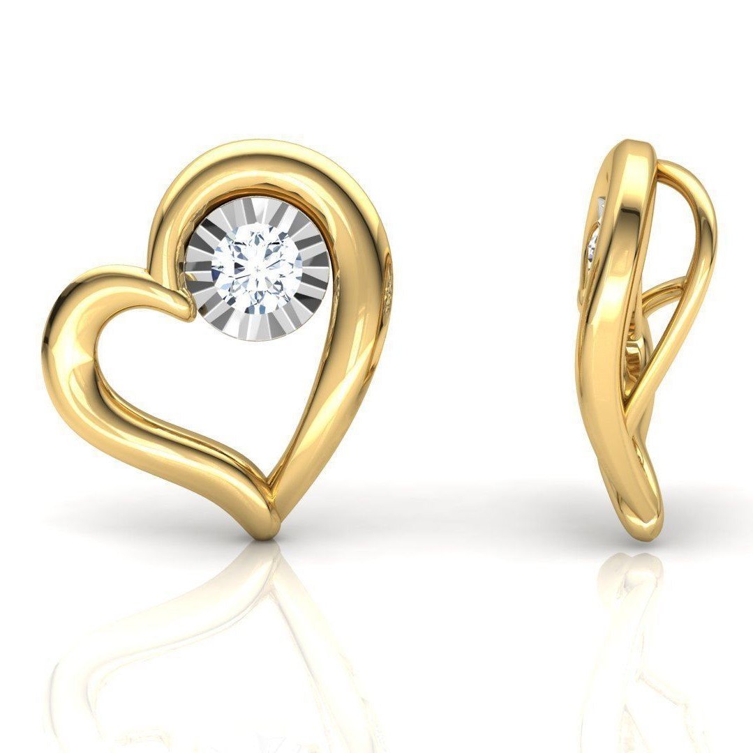 Avarta Jewellery 18k Gold Certified Diamond Miracle Heart Pendant For Girls & Women