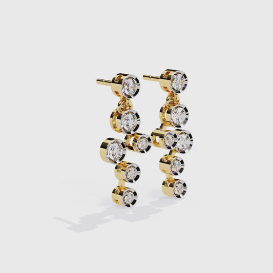 Celestial Cascade Lab Grown Diamond Earrings | Luxury Statement Jewelry by Avarta