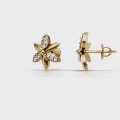 Avarta Flower Diamond Earrings for Girls & Women