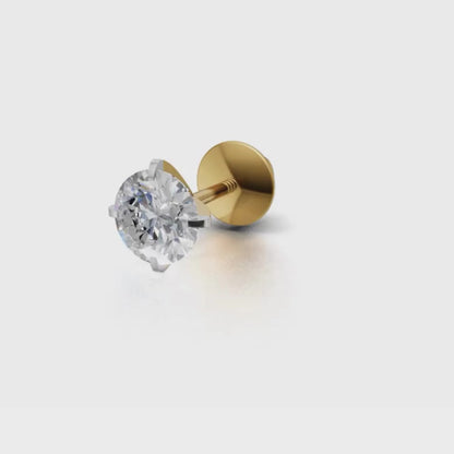 Sterling Silver 50 cents Moissanite Studs - Single Pcs