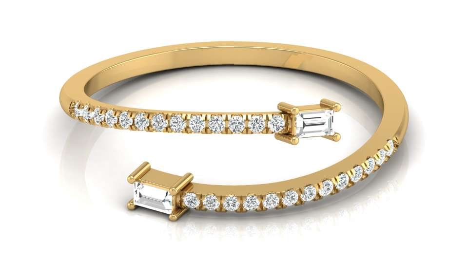 Avarta Jewellery 18K Gold Diamond Resizable Ring