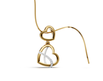 Avarta Mesmerizing Double Heart Diamond Pendant