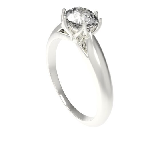 Avarta 92.5 Sterling Silver 0.80 Carat Solitaire Engagement Ring For Girls & Women