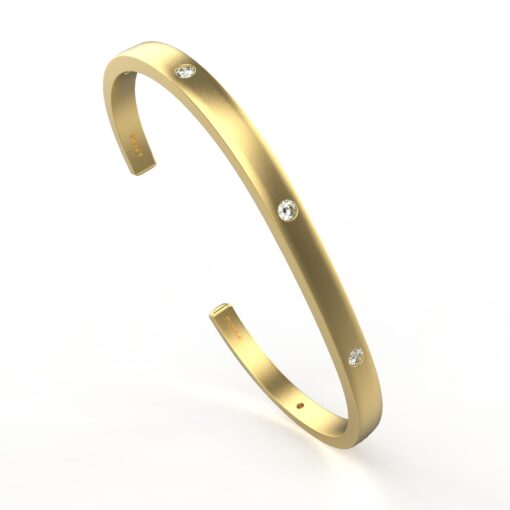 Avarta Jewellery 92.5 Sterling Silver Unisex Bracelet or Kada In Gold Polish For Boys, Men, Girls & Women