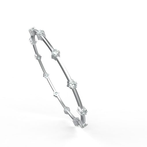 Avarta Sterling Silver American Diamond Bangle For Girls & Women